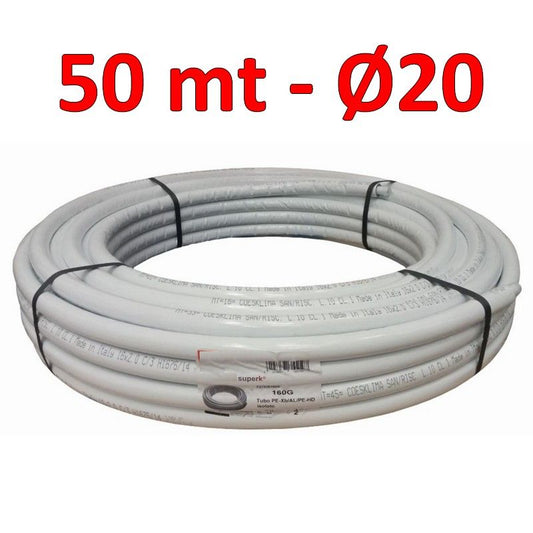 Insulated multilayer pipe for water Ø 20x2 mm - 50 m roll