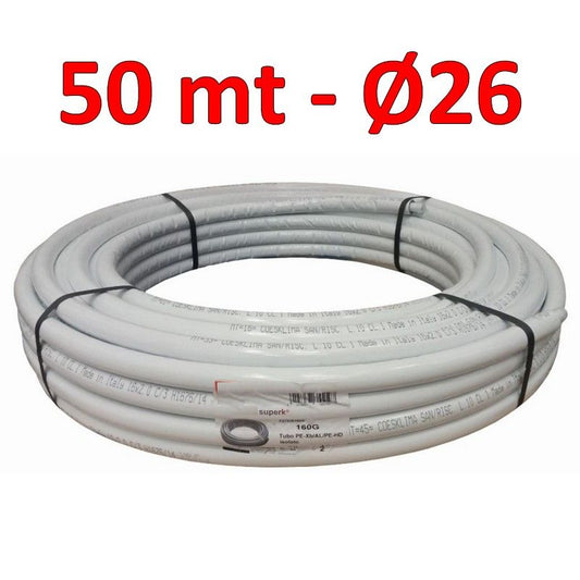 Insulated multilayer pipe for water Ø 26x3 mm - 50 m roll