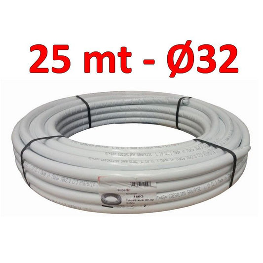 Insulated multilayer pipe for water Ø 32x3 mm - 25 m roll