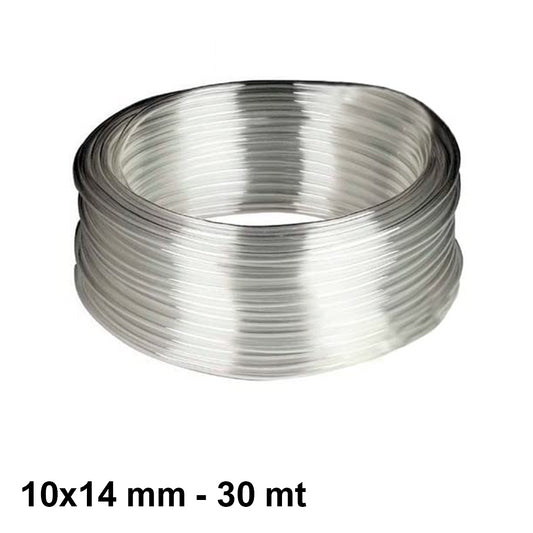 Transparent vinyl hose for condensate pump, size 10x14 mm - 30 m