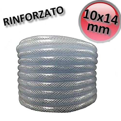 Reinforced vinyl hose for condensate pump, transparent, size 10x14 mm - 30 m
