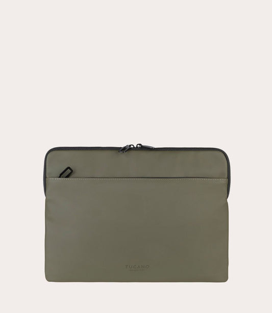 TUCANO CUSTODIA PER MACBOOK AIR 15" E LAPTOP FINO A 14",WATERPROOF,CON TASCA PER ACCESSORI,VERDE MIL