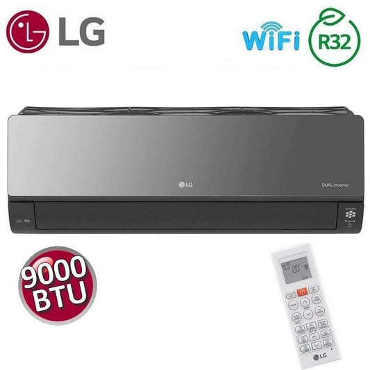 LG Artcool UVnano Mirror WiFi 2.5kW 9000btu indoor unit for single and multi-room units