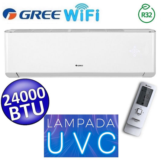 Gree 24000 Btu split R32 AMBER PLUS WiFi indoor unit (GREE10185) UVC sterilization lamp