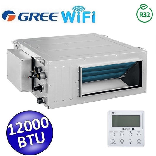 Unità interna R32 canalizzata Gree 12000 Btu - comando a parete con WiFi (GREE10192)