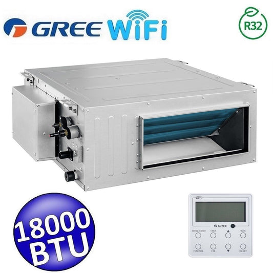 Unità interna R32 canalizzata Gree 18000 Btu - comando a parete con WiFi (GREE10193)