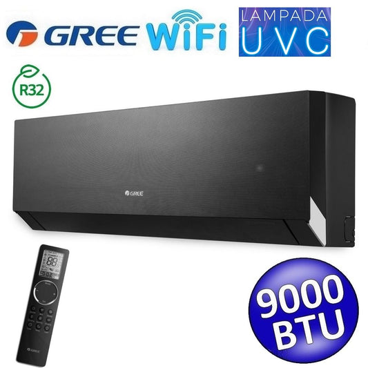 Gree CLIVIA black WiFi 9000 BTU 2.5 Kw R32 indoor unit - UVC lamp - single and multi (GREE10203)