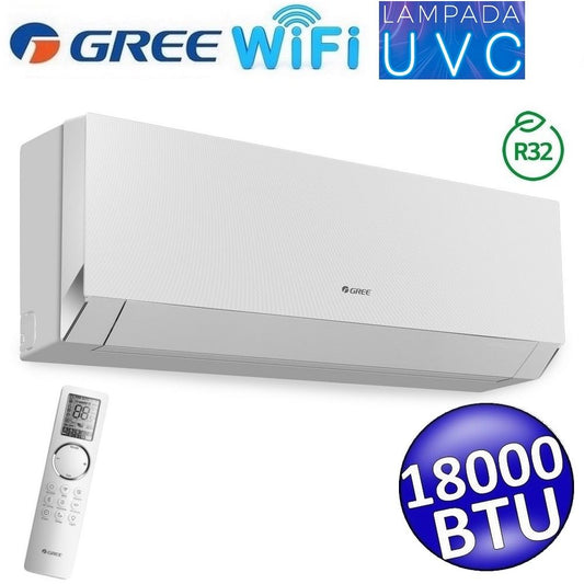 Gree CLIVIA white WiFi 18000 btu 5.0 kW R32 indoor unit - UVC lamp - single and multi (GREE10199)