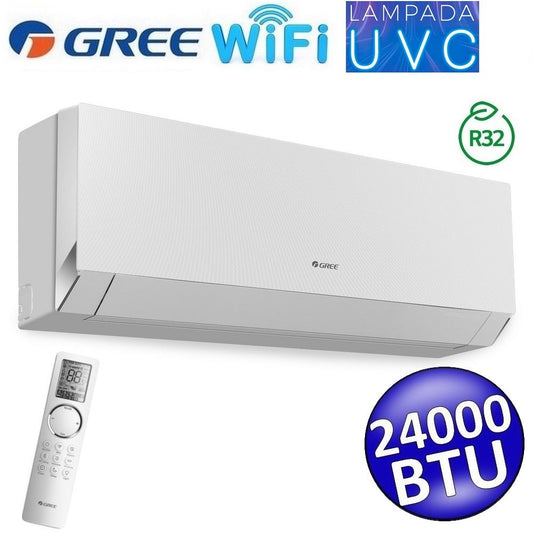 Gree CLIVIA white WiFi 24000 btu 7.0 kW R32 indoor unit - UVC lamp - single and multi (GREE10201)