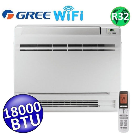 Unità interna R32 WiFi pavimento a console Gree 18000 Btu per sistema mono e multi (GREE10115)