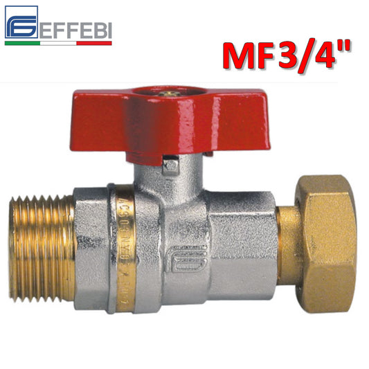 ASTER ACS ball valve for water - 3/4'' male with 3/4'' female swivel