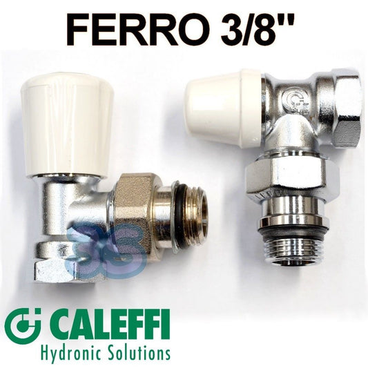 Angle lockshield valve with 3/8'' iron connection - CALEFFI