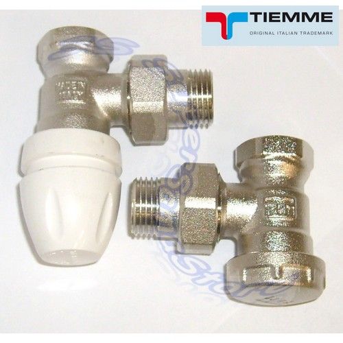 TIEMME 1/2'' angle iron connection lockshield valve
