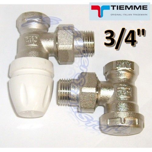 TIEMME 3/4'' angle iron connection lockshield valve