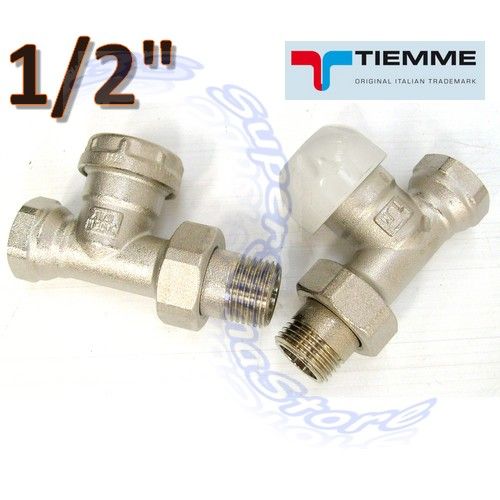 TIEMME straight lockshield valve with 1/2'' iron connection