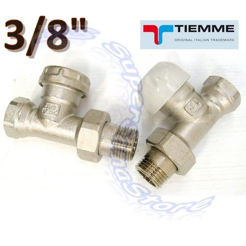 TIEMME straight lockshield valve with 3/8'' iron connection