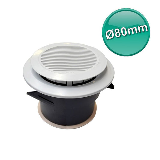 VMC suction/delivery valve with Ø 80mm sleeve - BOREA series