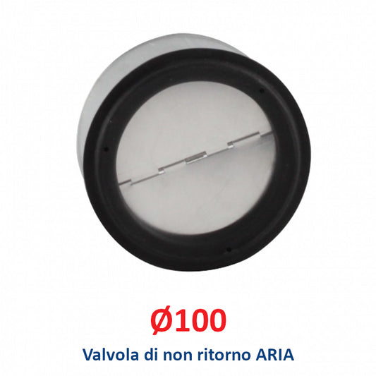 100mm diameter NON-RETURN AIR valve for flexible and rigid hot and cold air pipes