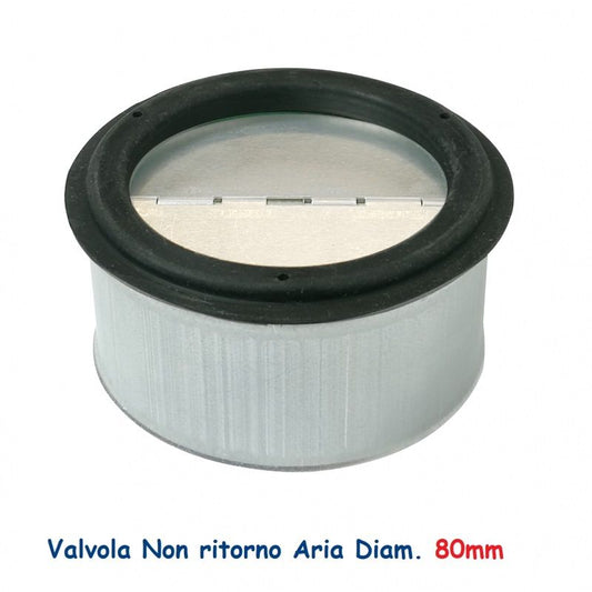 80mm diameter NON-RETURN AIR valve for flexible and rigid hot and cold air pipes