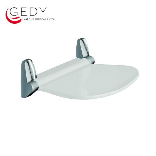GEDY Sound - Sedile ribaltabile per doccia bianco - cromo , portata 120 Kg