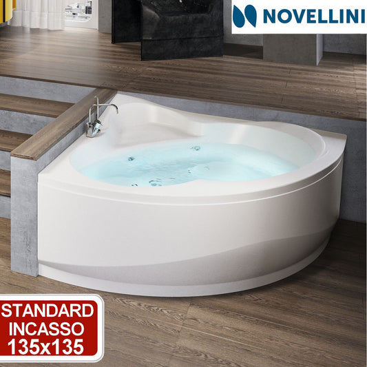 Round corner bathtub - standard built-in - Novellini UNA 135x135 cm