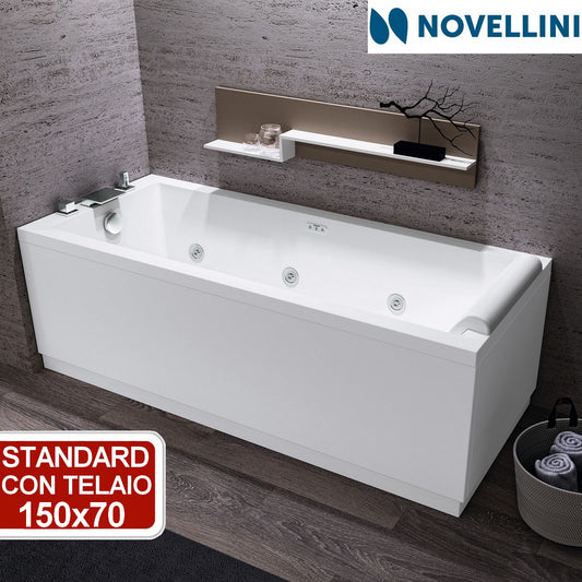 Bathtub - standard with frame and panels - Novellini Calos 2.0 150x70 cm
