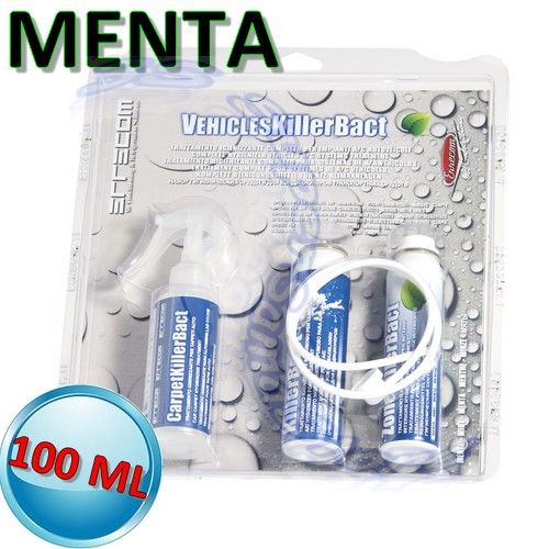 Veichles killer bact - igienizzante 100 ML MENTA con carpet