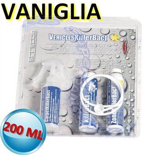 Veichles killer bact - igienizzante 200 ML VANIGLIA con carpet