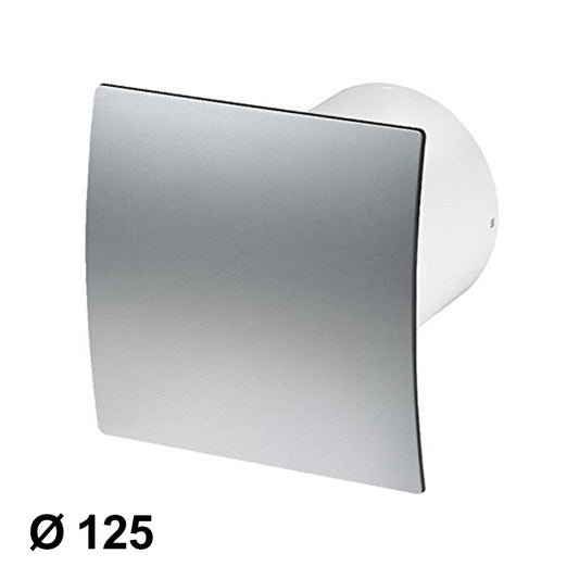 Ø 125mm domestic extractor fan - satin chrome faceplate