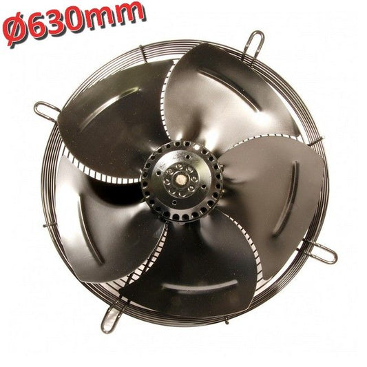 Axial extractor fan Ø 630 mm 800 W 380 v - with motor and grille