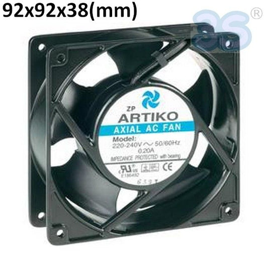 Axial cooling fan 92x92x38 mm 230V