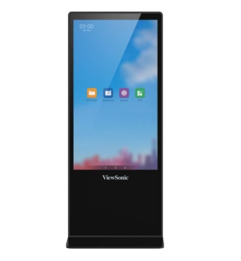 VIEWSONIC TOTEM EPOSTER TOUCH 55" 4K UHD RAM DDR4 2GB, 16GB STORAGE VGA/HDMI/DP EMBEDDED MEDIA PLAYER
