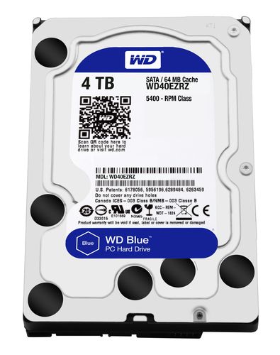 WESTERN DIGITAL HDD BLUE 4TB 3.5 5400RPM SATA 6GB/S 64MB CACHE ** REFURBISHED**