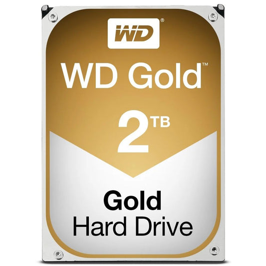 WESTERN DIGITAL HDD GOLD 2TB 3.5 7200RPM SATA 6GB/S 128MB CACHE ** REFURBISHED**