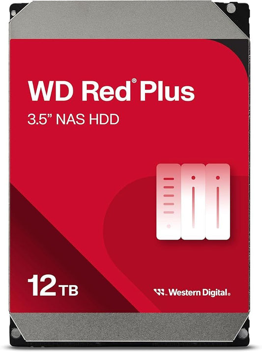 WESTERN DIGITAL HDD RED PLUS 12TB 3.5 7200RPM SATA 6GB/S BUFFER 512MB ** REFURBISHED **
