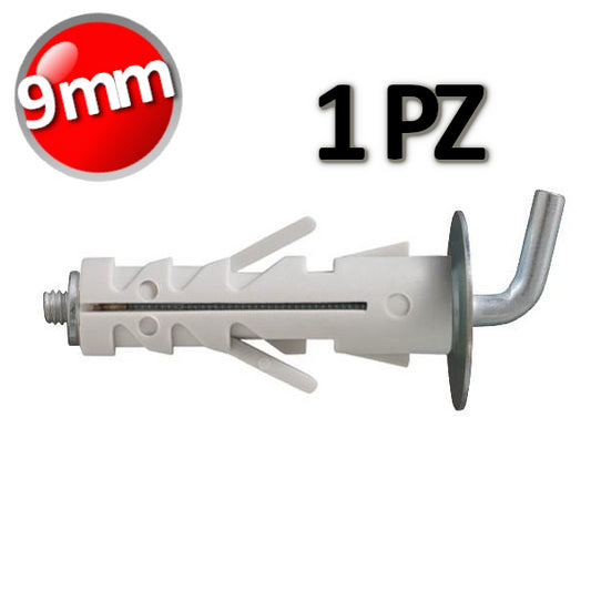 ZV 9 TASSELLO NYLON GANCIO MEDIO Ø 9 mm
