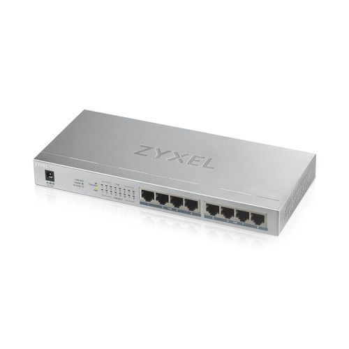 Zyxel GS1008HP Unmanaged Gigabit Ethernet (10/100/1000) Power over Ethernet (PoE) Support Gray