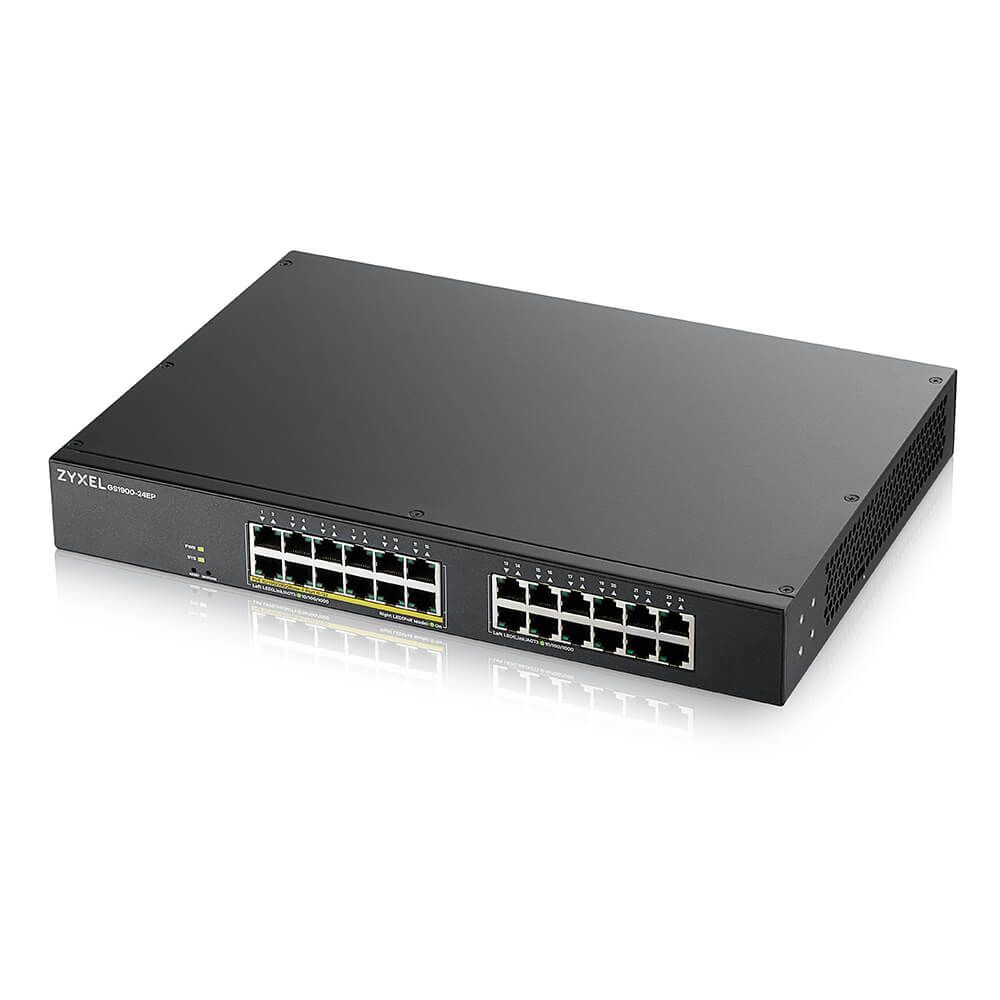 Zyxel GS1900-24EP Managed L2 Gigabit Ethernet (10/100/1000) Support Power over Ethernet (PoE) Black