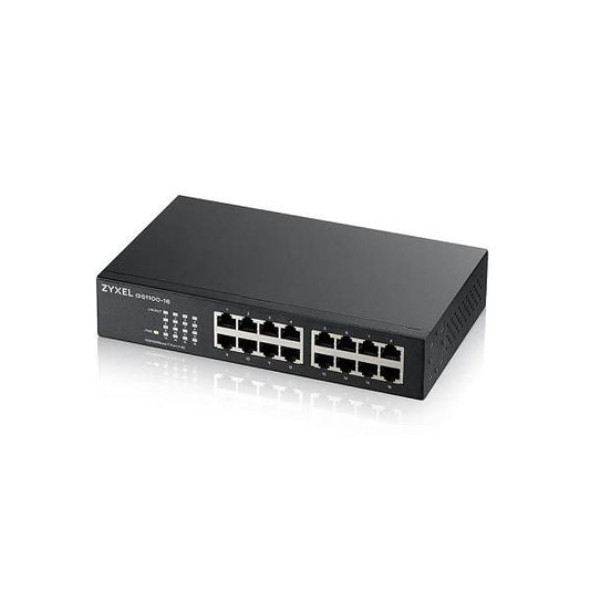 ZYXEL SWITCH UNMANAGED 16 PORTE GIGABIT, DESIGN SENZA VENTOLE, DESKTOP/RACK